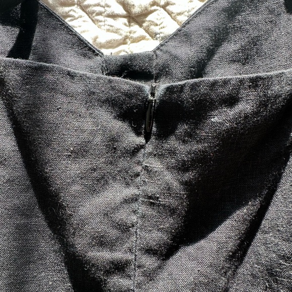 Reformation Thelma Black Button-Front linen Midi Dress - Picture 6 of 8